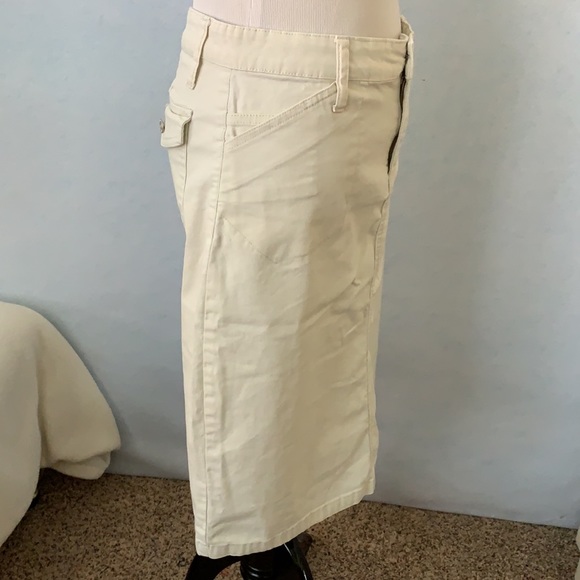 Cream Khaki Skirt Blu Y2 - Picture 4 of 11